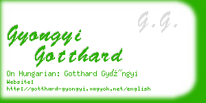 gyongyi gotthard business card